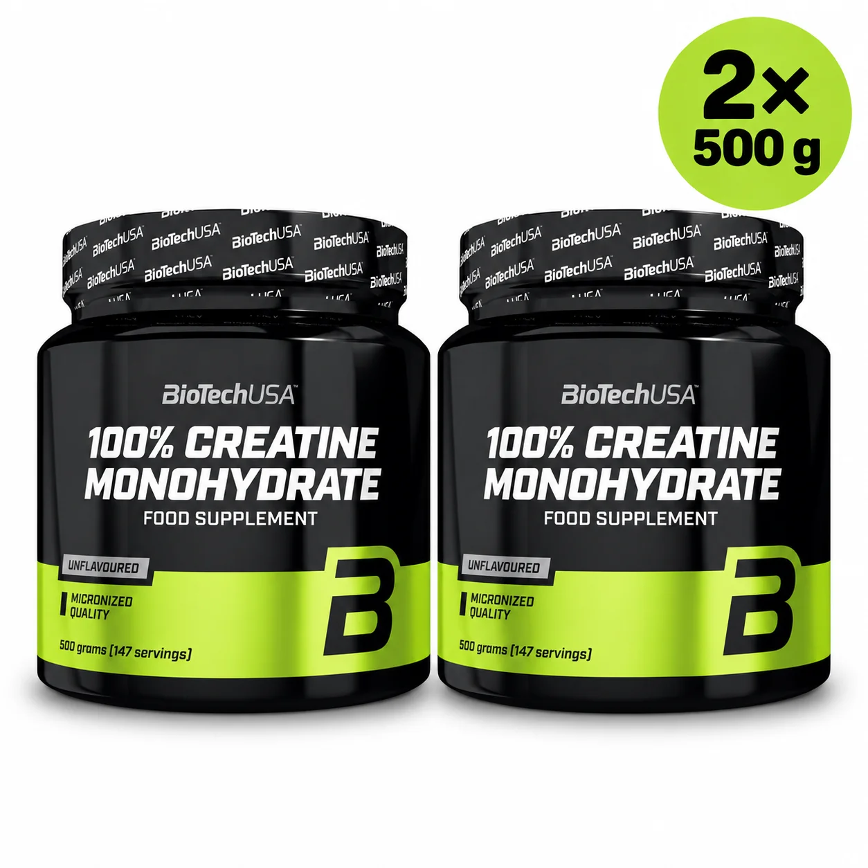 BioTech USA 100% Creatine Monohydrate 2 × 500 g