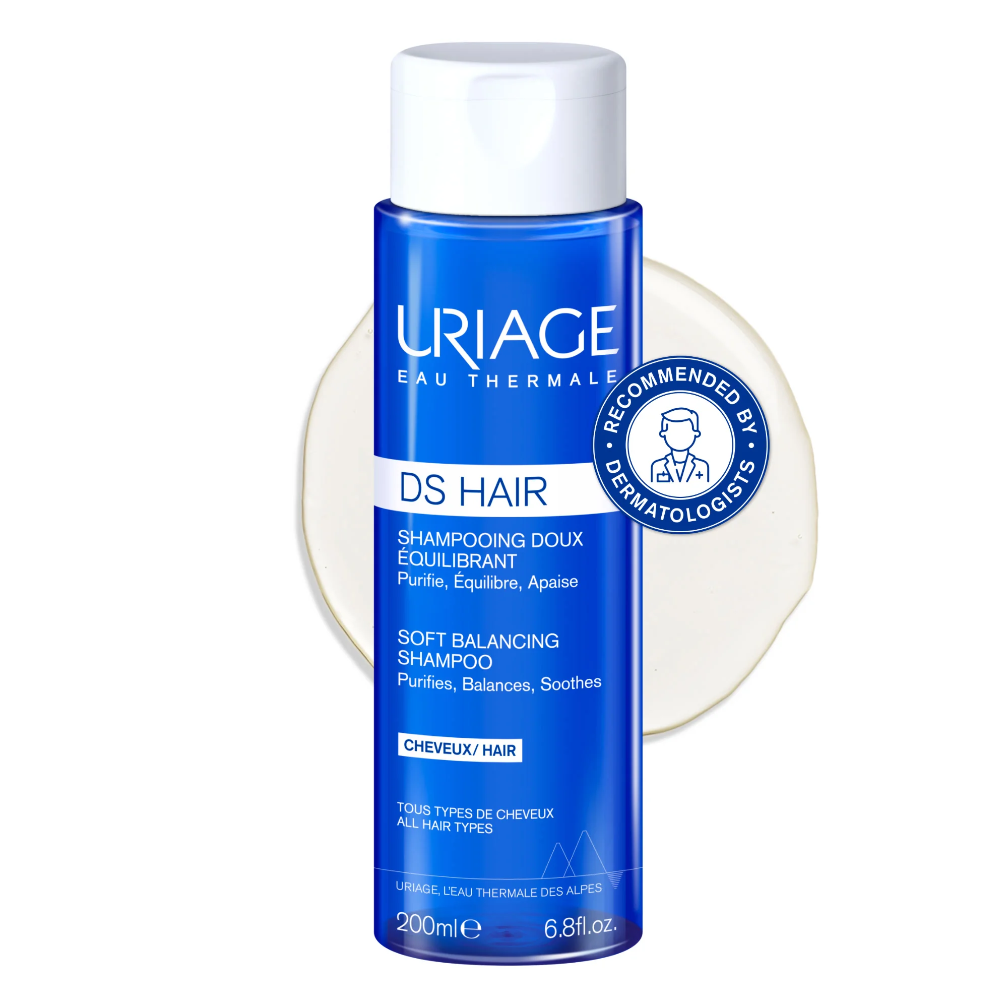 Uriage DS Hair Balancing Shampoo jemný zklidňující šampon 200 ml