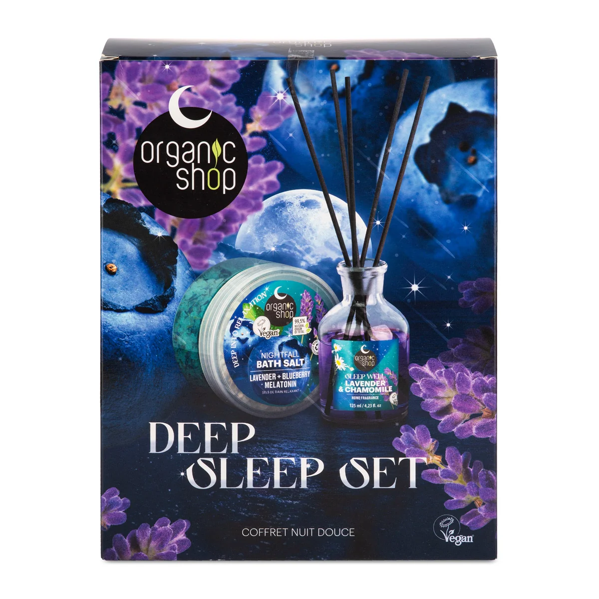 Organic Shop Sleeping Sada pro hluboký spánek Night Symphony 300 g + 125 ml