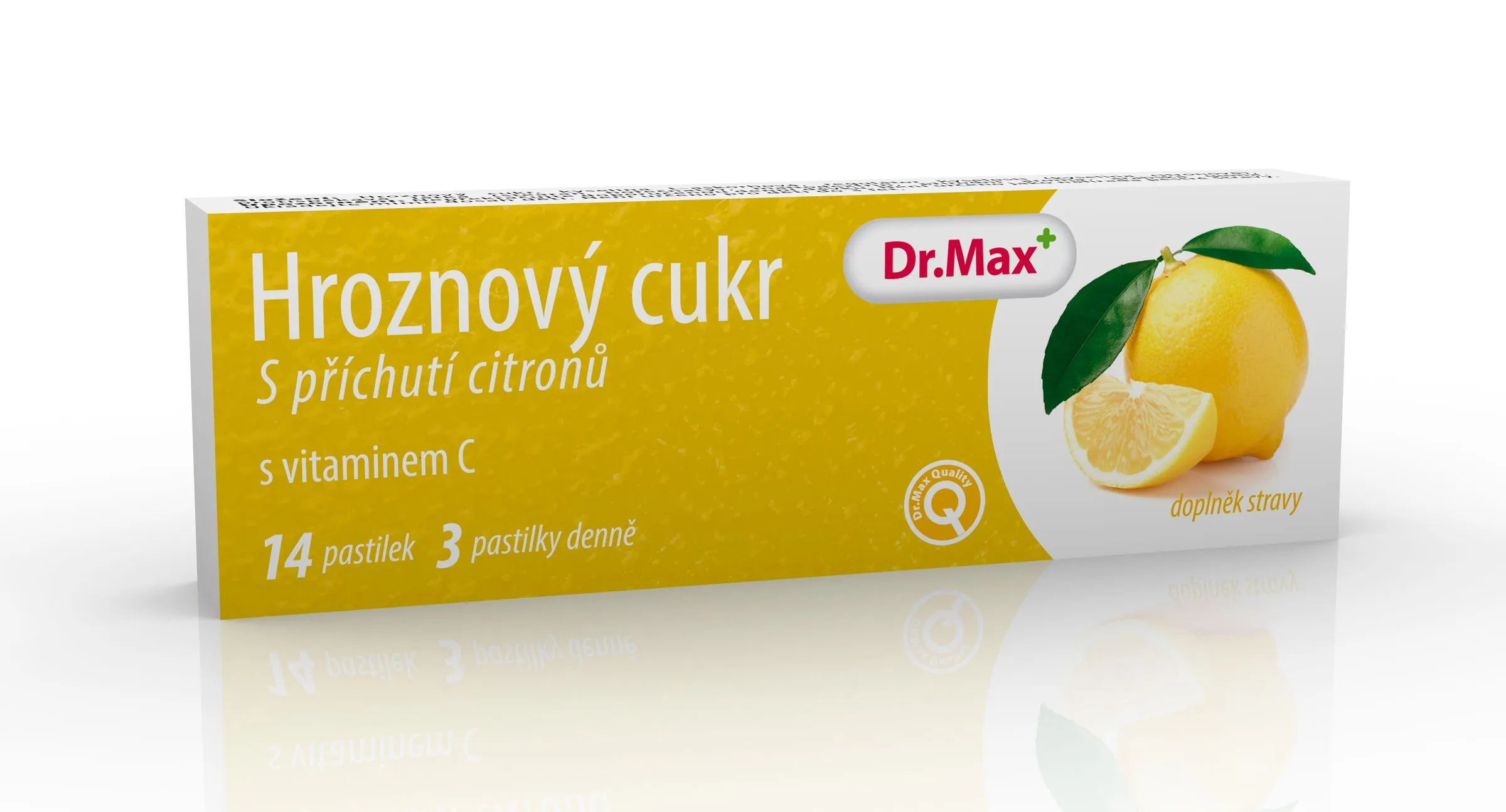 Dr. Max Hroznový cukr s vitaminem C citron 14 pastilek