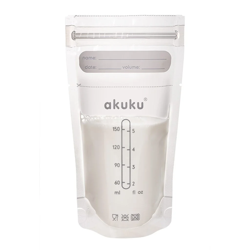 Akuku Jednorázové sterilní sáčky na skladování pokrmů - 150 ml, 30 ks