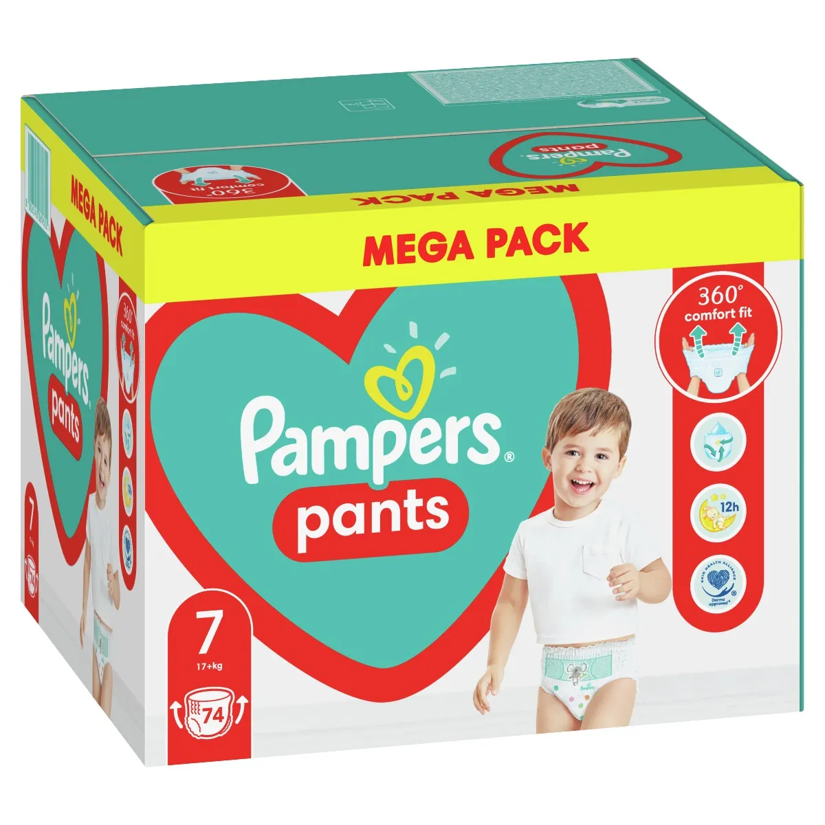 Pampers Pants vel. 7 Mega Pack 17+ kg plenkové kalhotky 74 ks