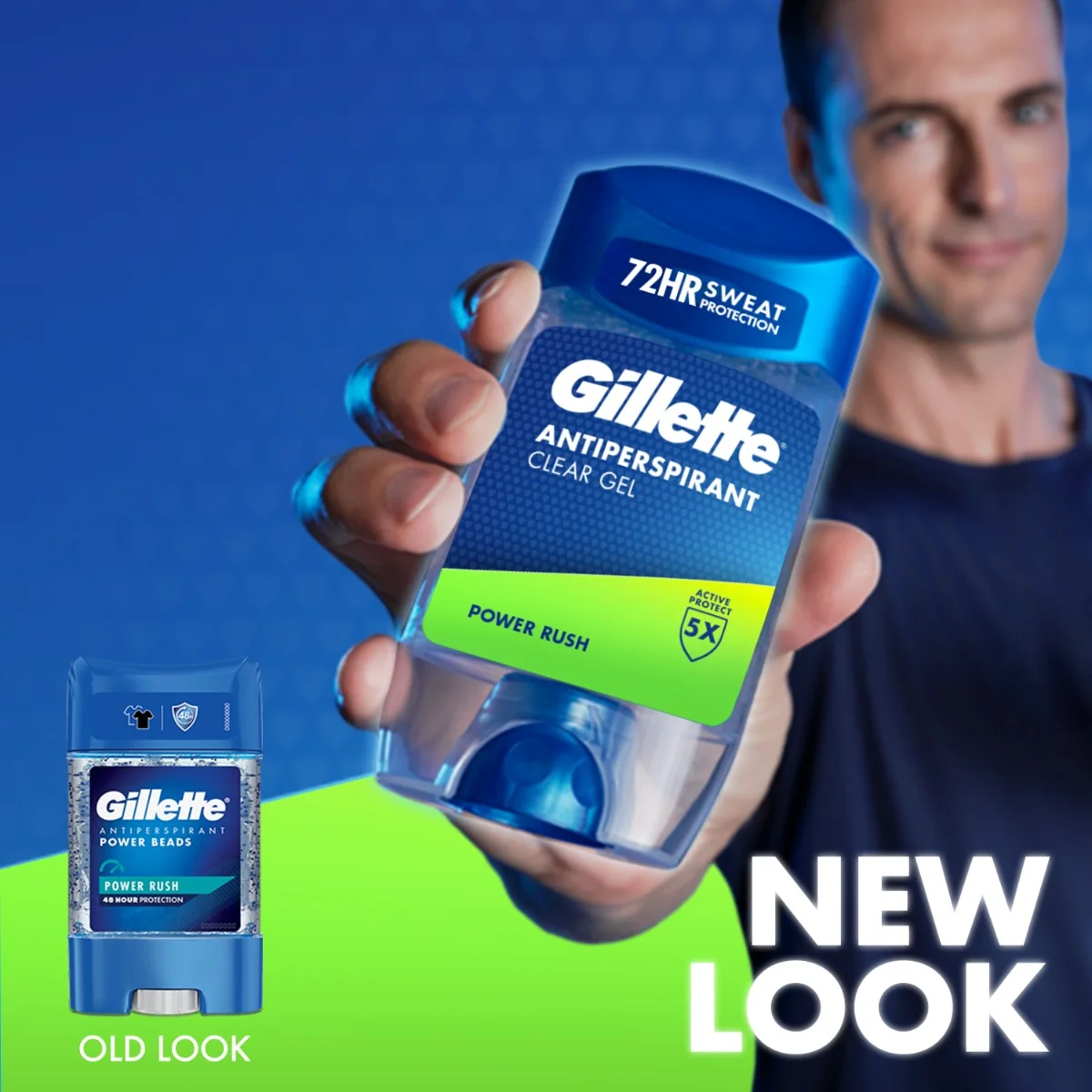 Gillette Power Rush Pánský gelový antiperspirant 70 ml