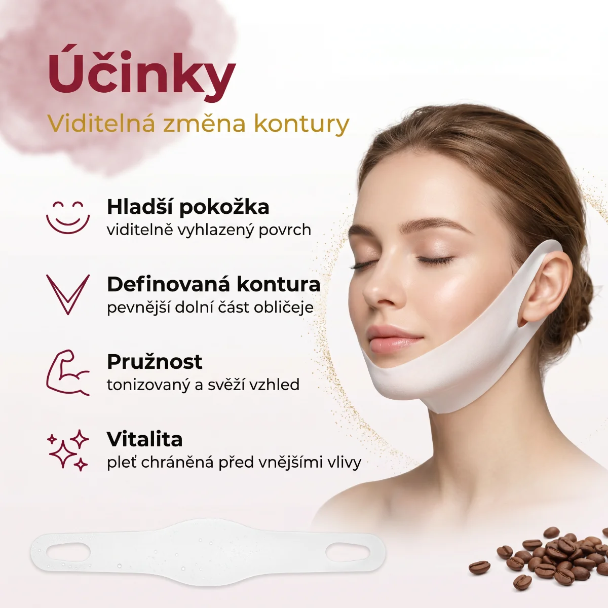 Wooshin Labottach V-Up Hydrogelové náplasti na zpevnění podbradku 2 ks