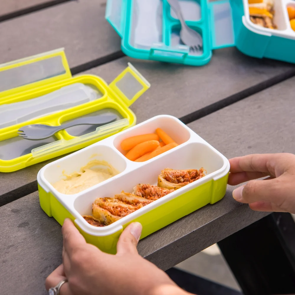 Bblüv Svačinový box Bentö sada Lime