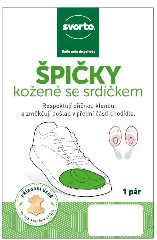 Svorto 033 Špičky kožené se srdíčkem vel. 35–36 1 pár