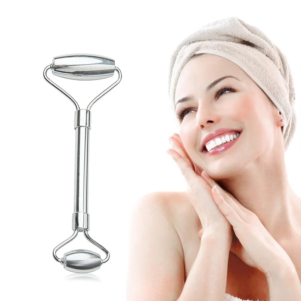 inSPORTline Masážní kovový set Face roller a Gua Sha Comesta Set