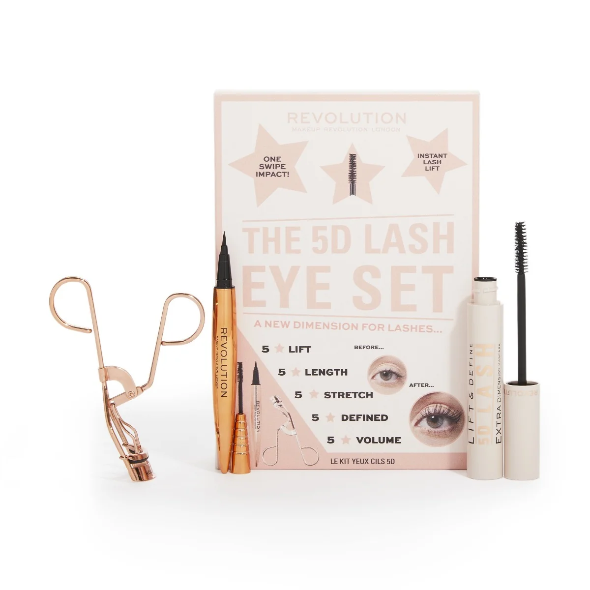 Makeup Revolution 5D Lash Eye Set sada na oči 3 ks