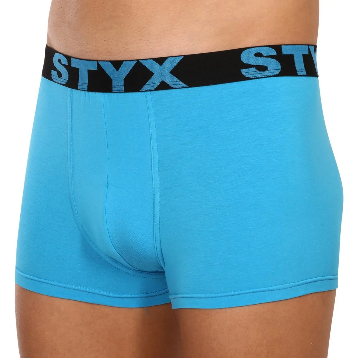 Styx Pánské boxerky sportovní guma nadrozměr světle modré (R1169) 5XL
