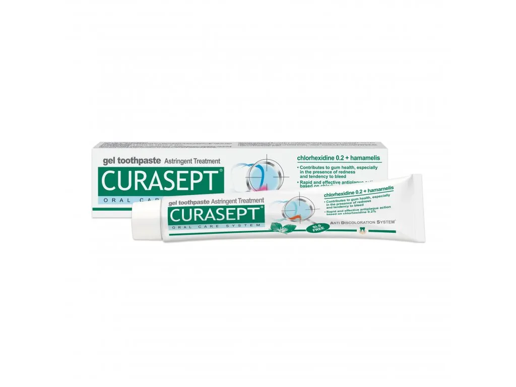 CURASEPT ADS ASTRINGENT 0,2 % CHX gelová zubní pasta 75 ml