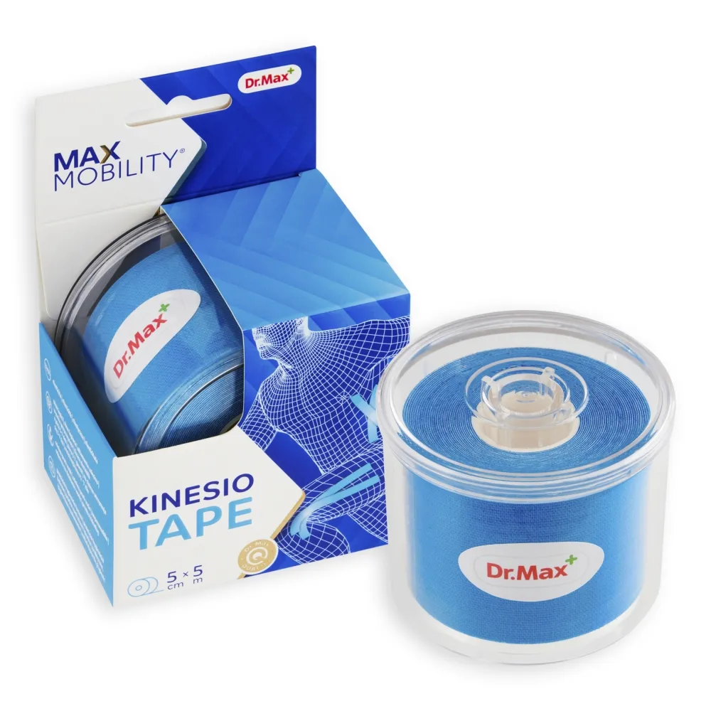 Dr. Max Kinesio Tape Blue 5 cm x 5 m tejpovací páska 1 ks