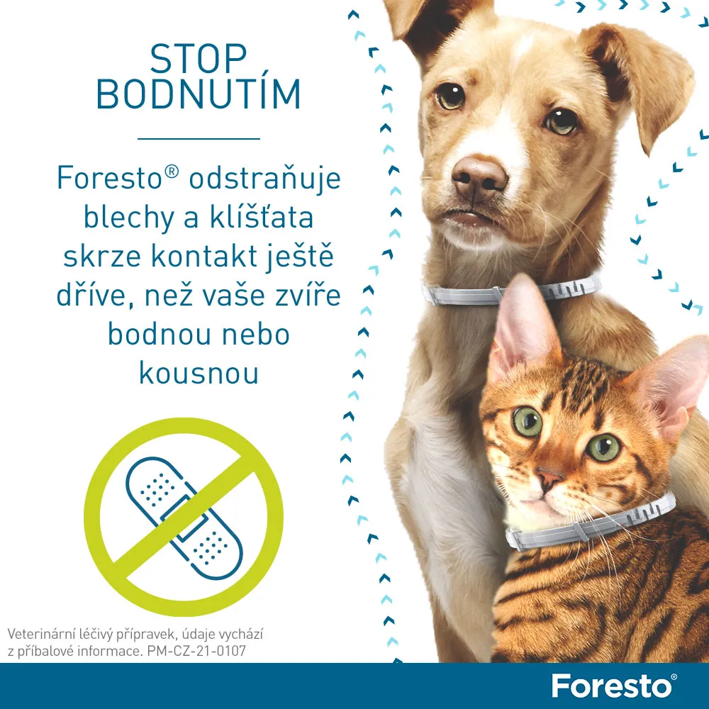 Foresto 1,25 g + 0,56 g obojek pro kočky a psy do 8 kg 38 cm 1 ks