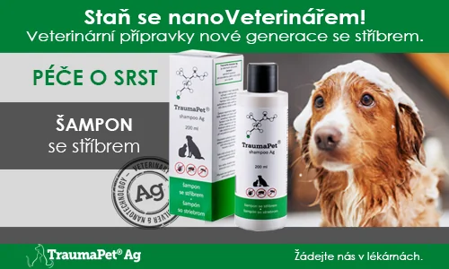 Staň se nanoveterinářem. Veterinární přípravky nové generace se stříbrem. Péče o srt. Šampon se stříbrem.