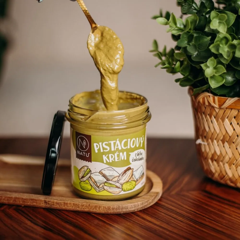 NATU Pistáciový krém s bílou čokoládou 300 g
