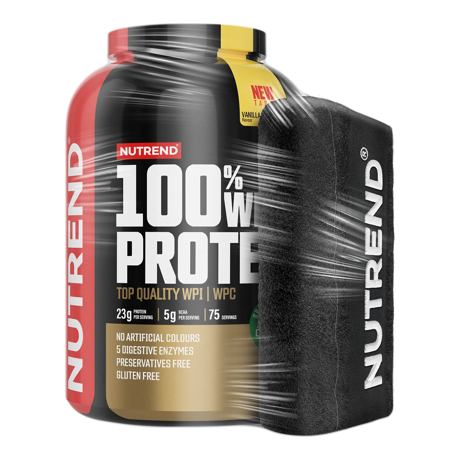 Nutrend Protein pack 100% whey protein vanilka 2250 g + ručník