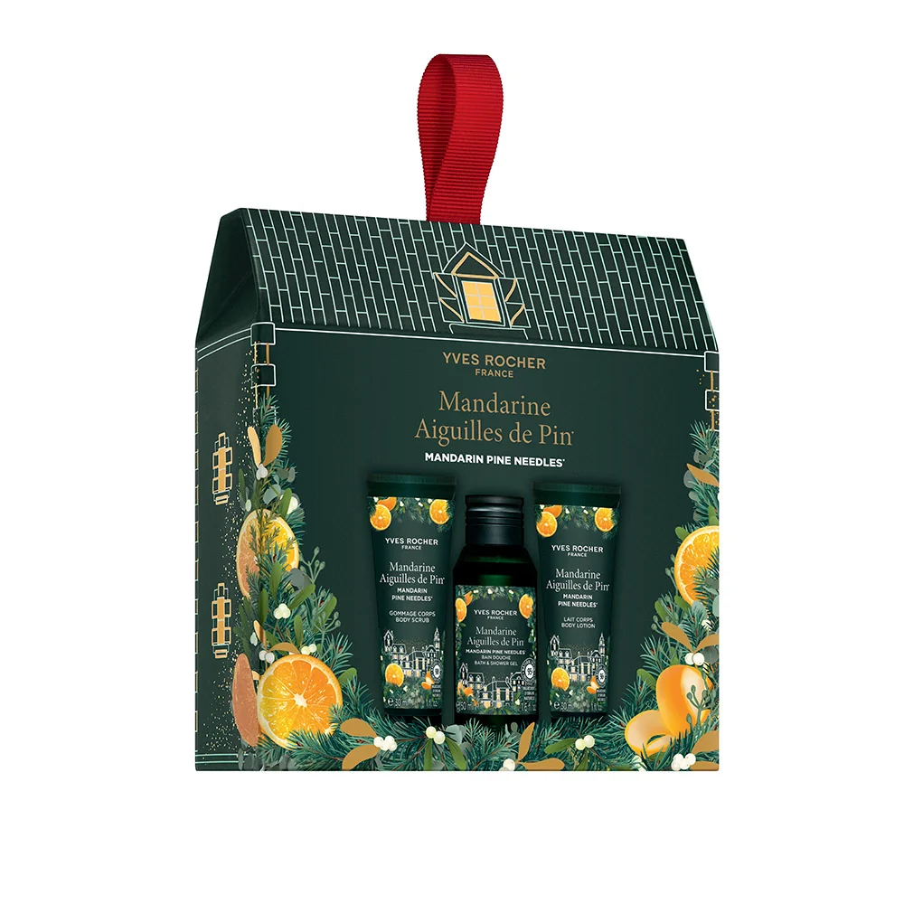 Yves Rocher Dárková sada mandarinka & jehličí 3 ks