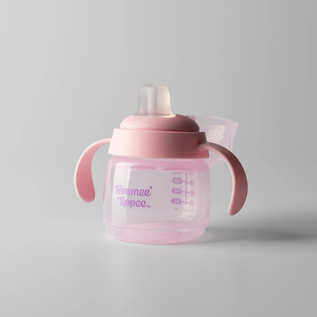Tommee Tippee Netekoucí hrneček s hubičkou Transition 4m+ 150 ml růžový