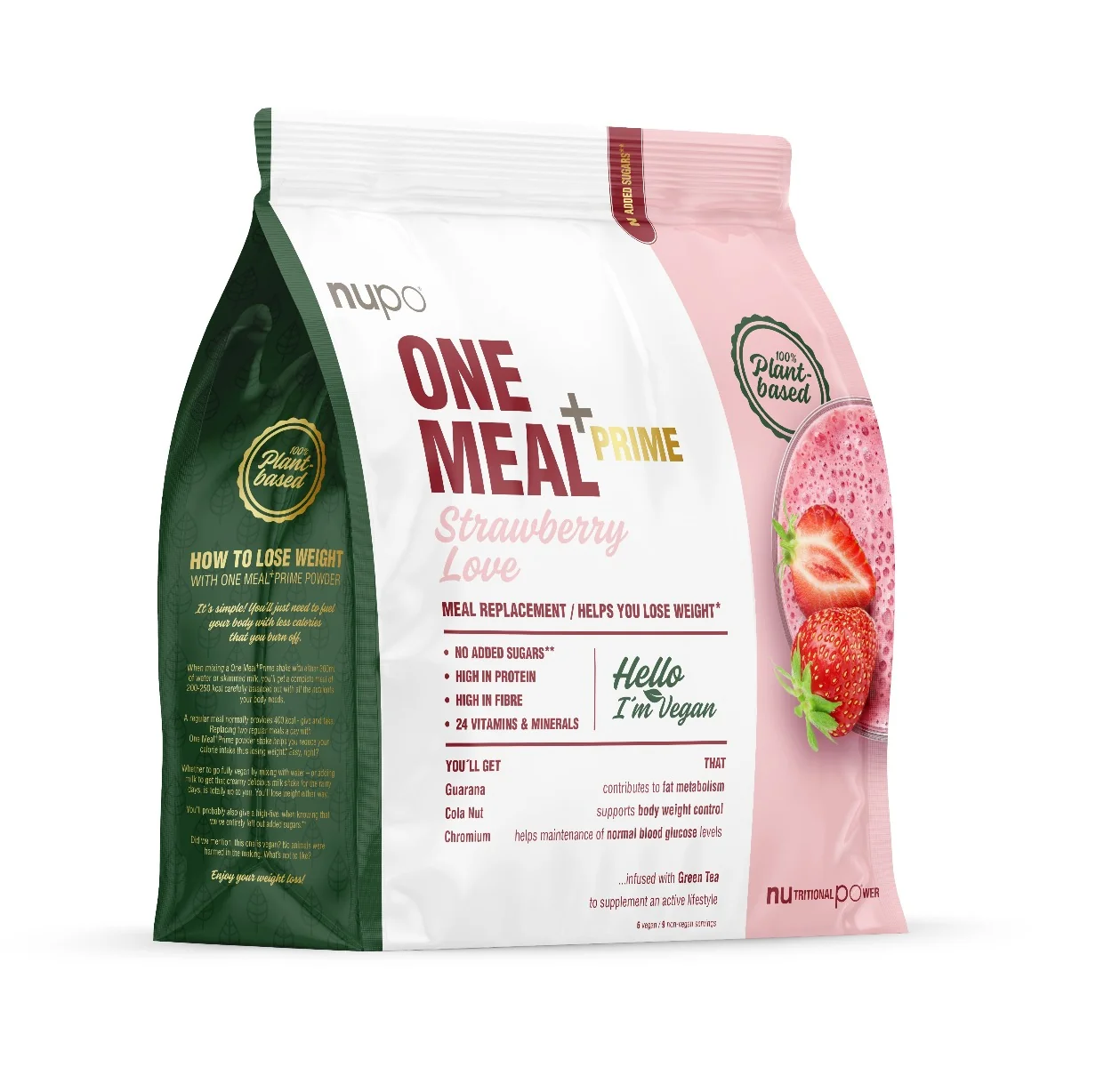 NUPO One Meal + Prime Jahoda nápoj v prášku 360 g