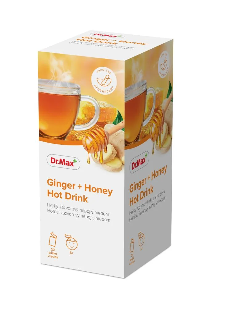 Dr. Max Ginger + Honey Hot Drink 20 sáčků