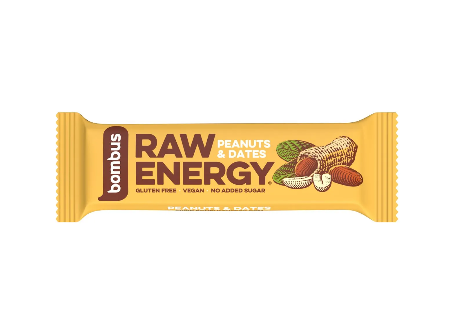 Bombus Raw Energy Tyčinka Peanuts + dates 50 g