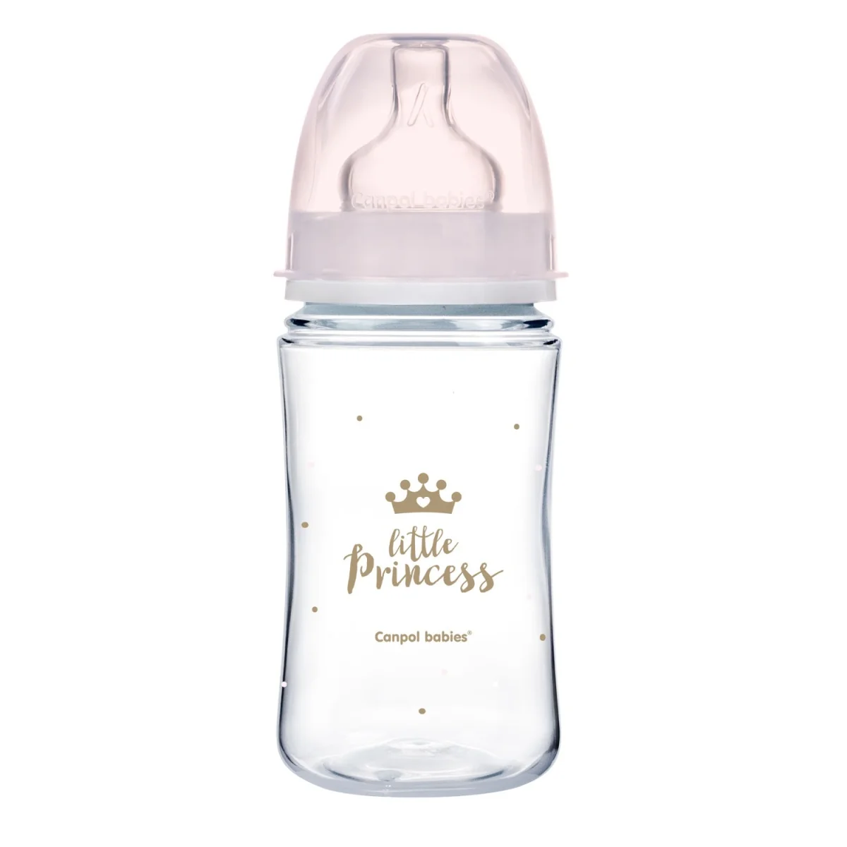 Canpol babies Dárková sada Little Princess 6–18m, lahvička, dudlíky, řetízek, taška zdarma