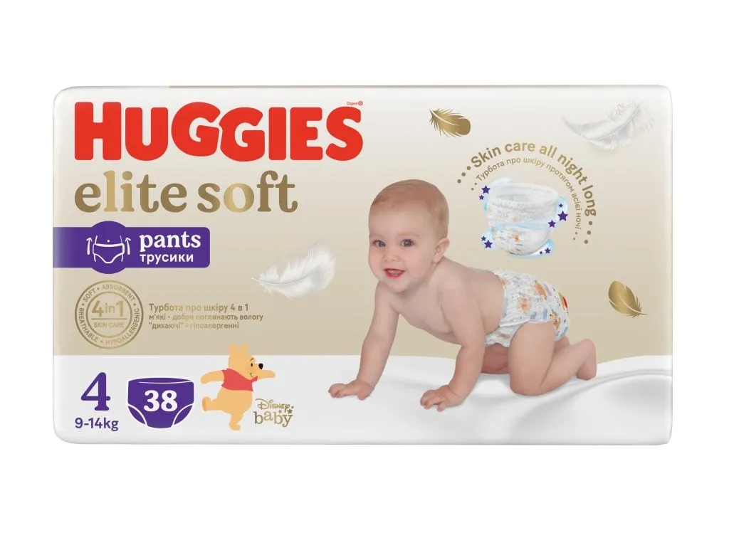 Huggies Elite Soft Pants 4 9–14 kg 38 ks