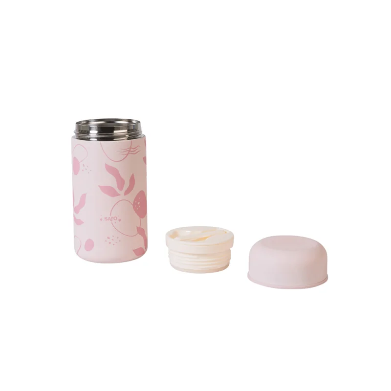 Saro Baby nerezová termoska na jídlo 500ml Pink