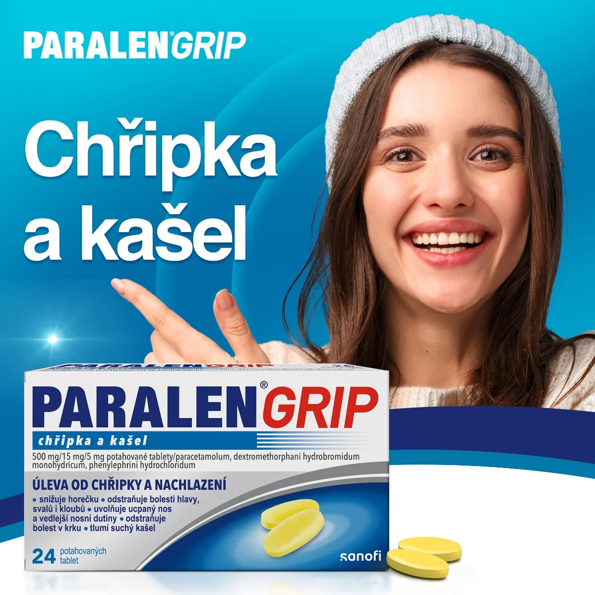 Paralen Grip Chřipka a kašel 24 tablet