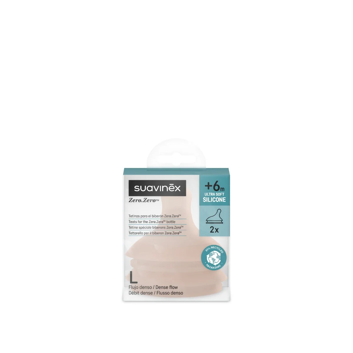 Suavinex Zero Zero Antikoliková savička Medium L 2 ks
