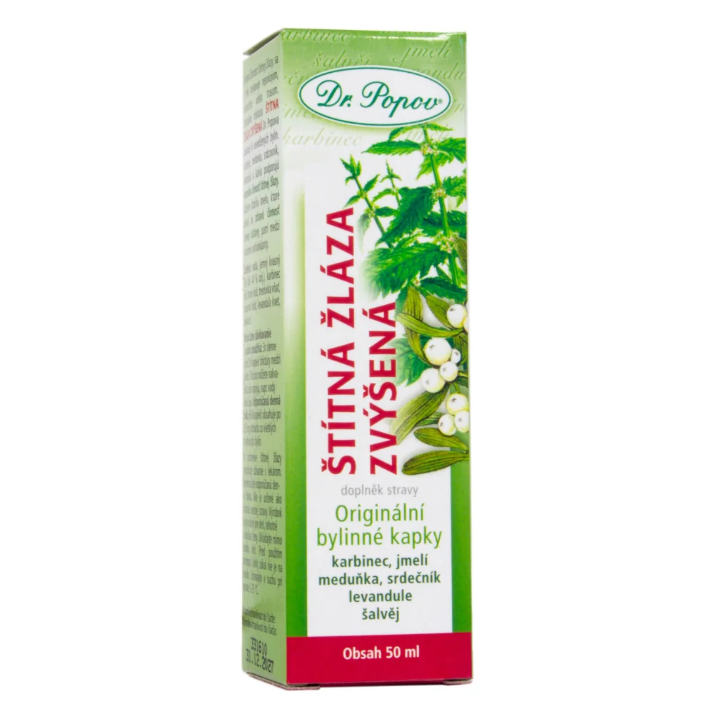 Dr. Popov Štítná žláza zvýšená bylinné kapky 50 ml