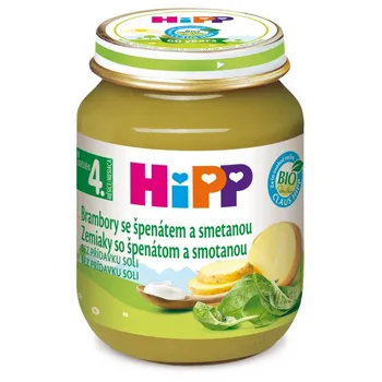 HIPP ZELENINA BIO Špenát s brambory a smetanou 125g 