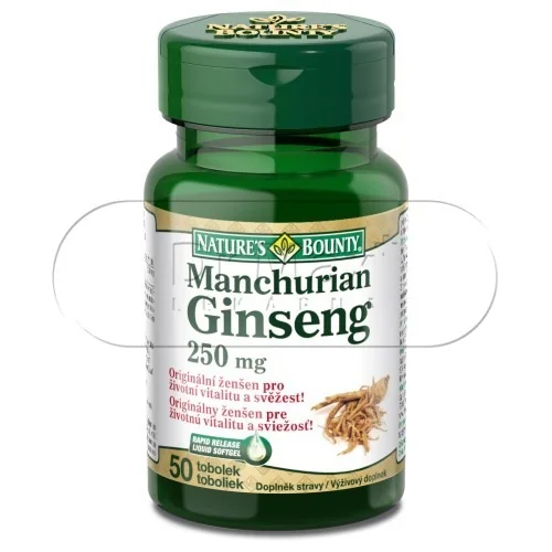Natures bounty Manchurian Ginseng 250 mg 50 tobolek