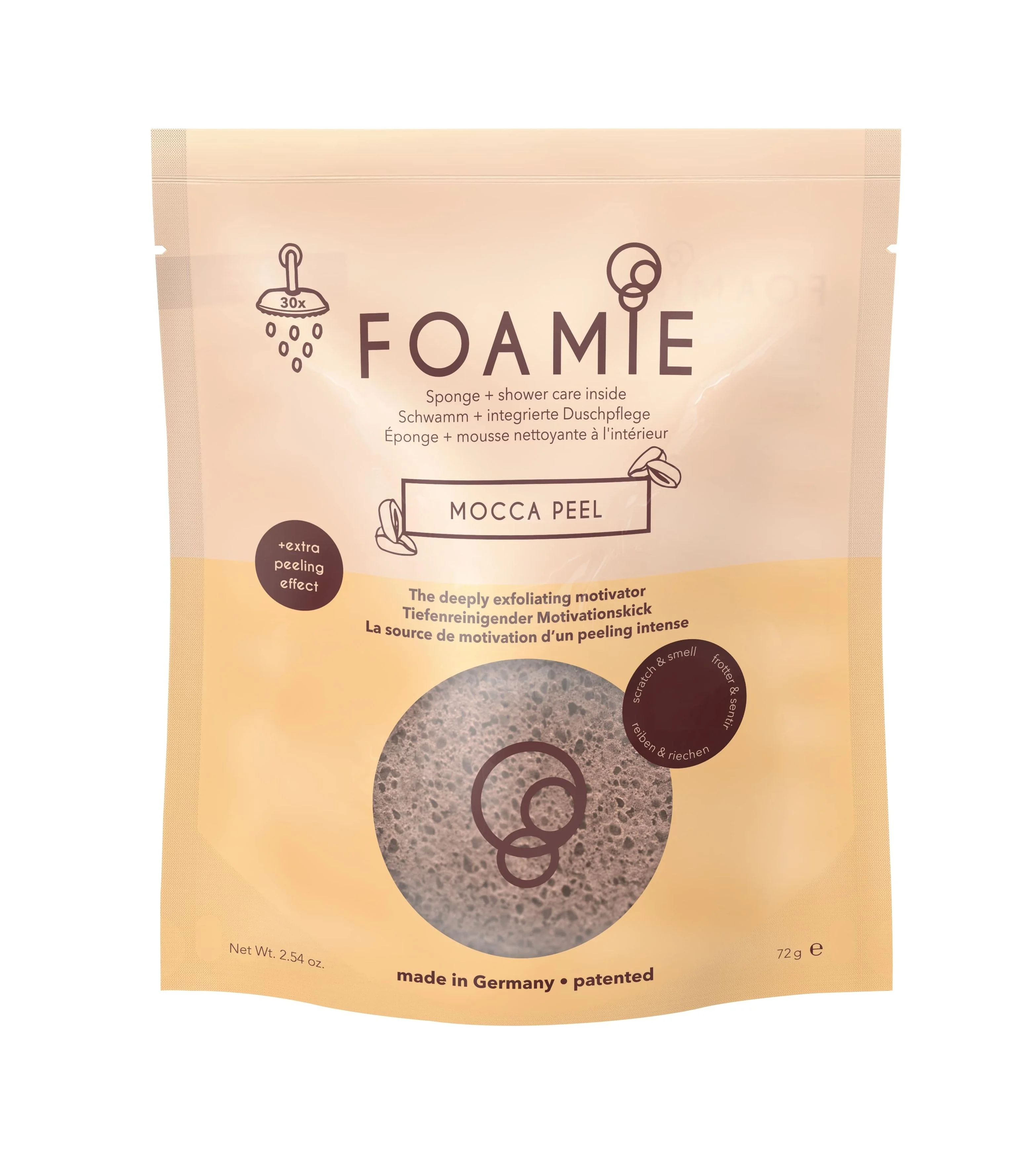 Foamie Mocca Peel houba do sprchy 1 ks