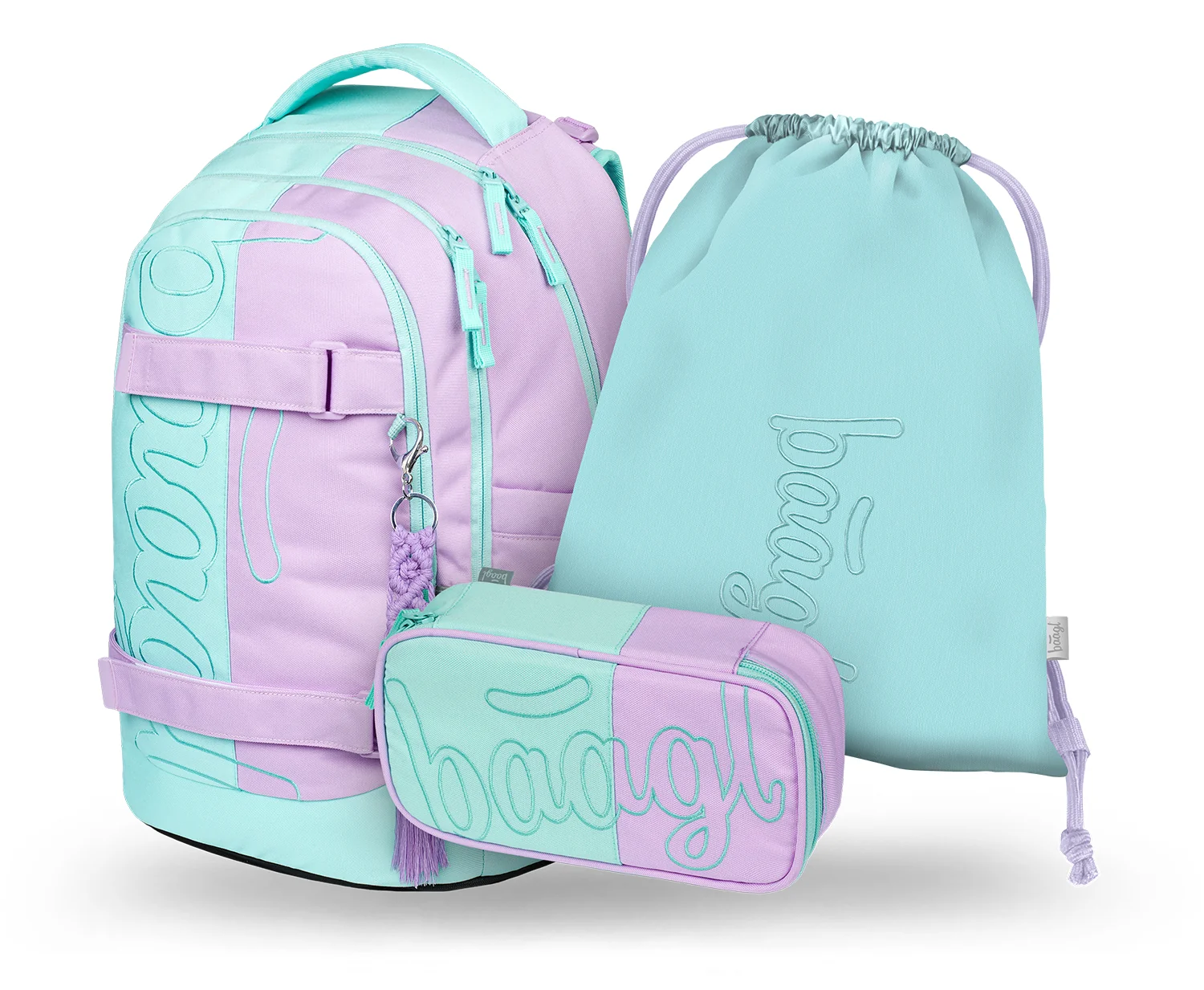 Baagl SET 3 Skate max Sweet: batoh, penál, sáček