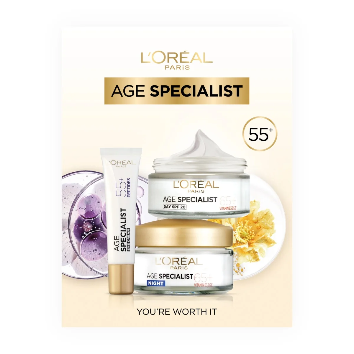 L'Oréal Paris Age Specialist 55+ dárková sada 3 ks