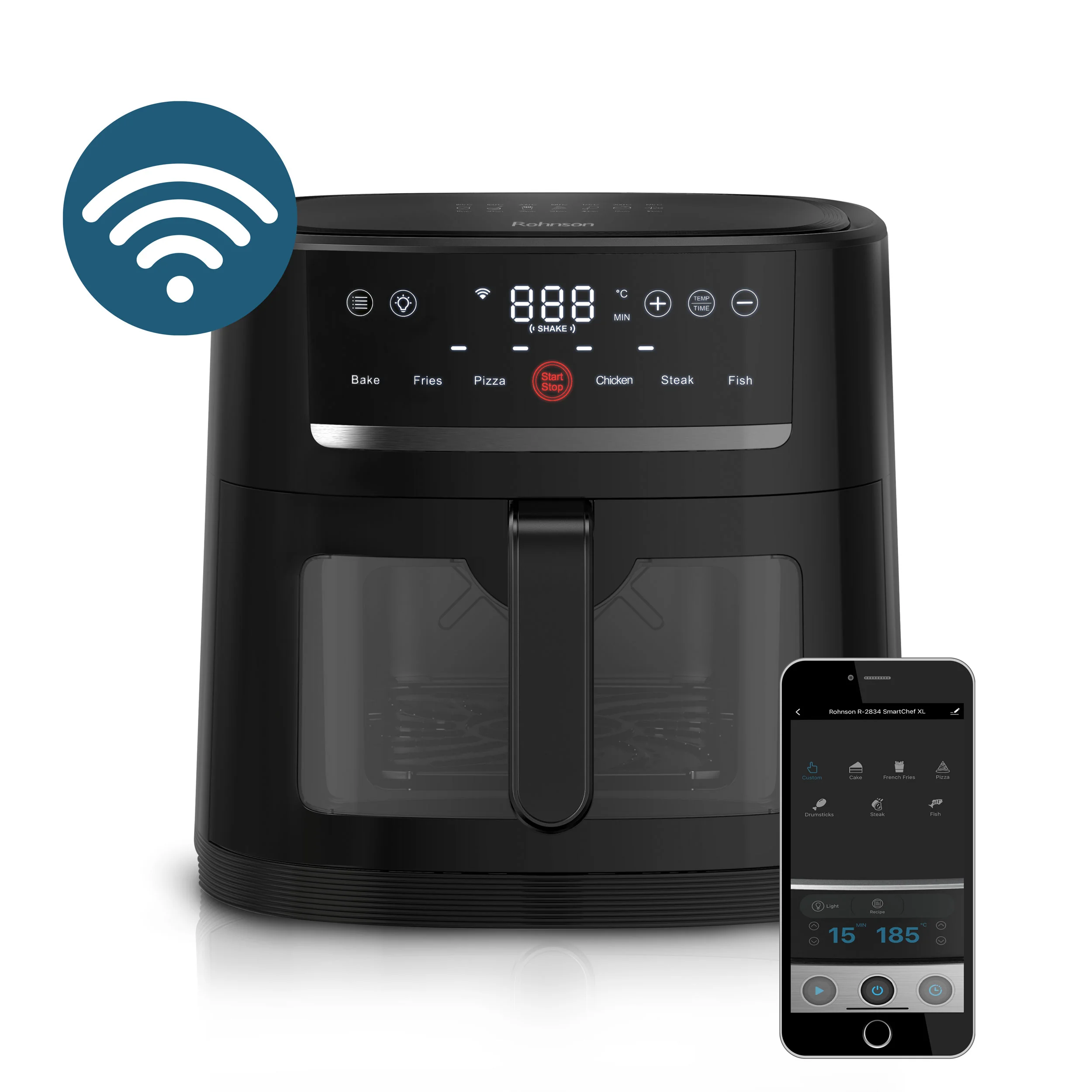Rohnson Horkovzdušná fritéza R-2834 SmartChef XL Wi-Fi – 8 l