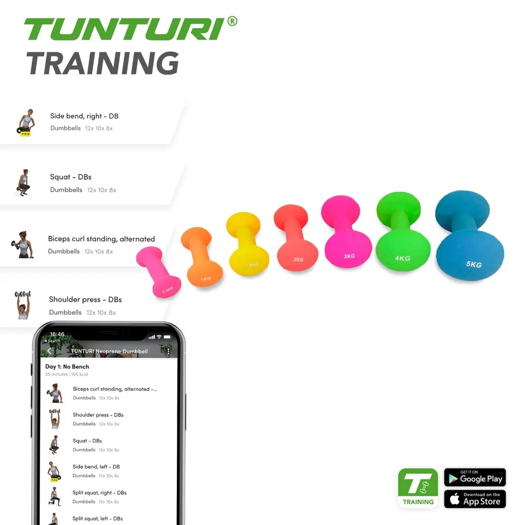 Tunturi Činky neoprén varianta 2 x 0,5 kg