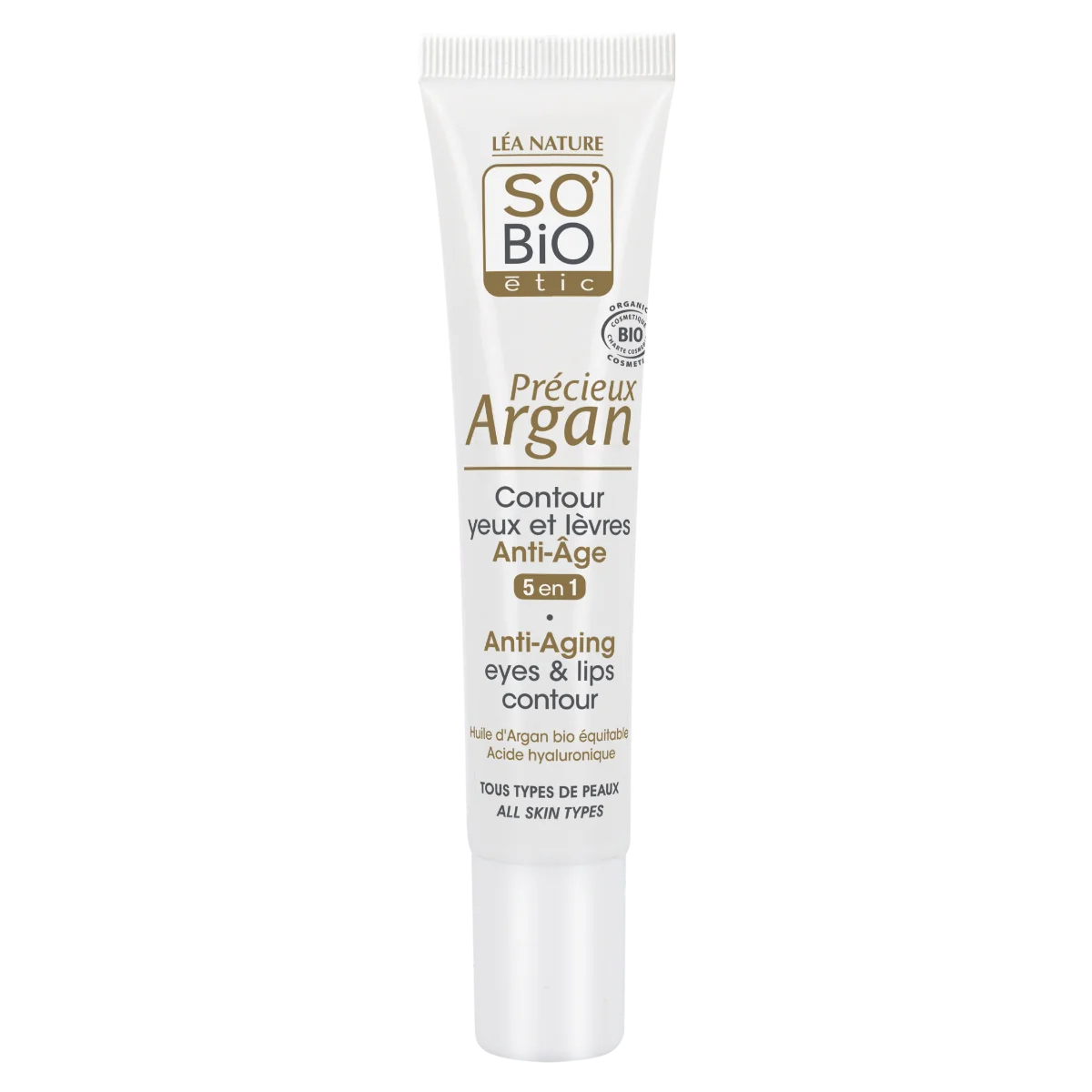 SO’BiO étic Anti-Age Precieux Argan Krém na okolí očí a rtů BIO 15 ml