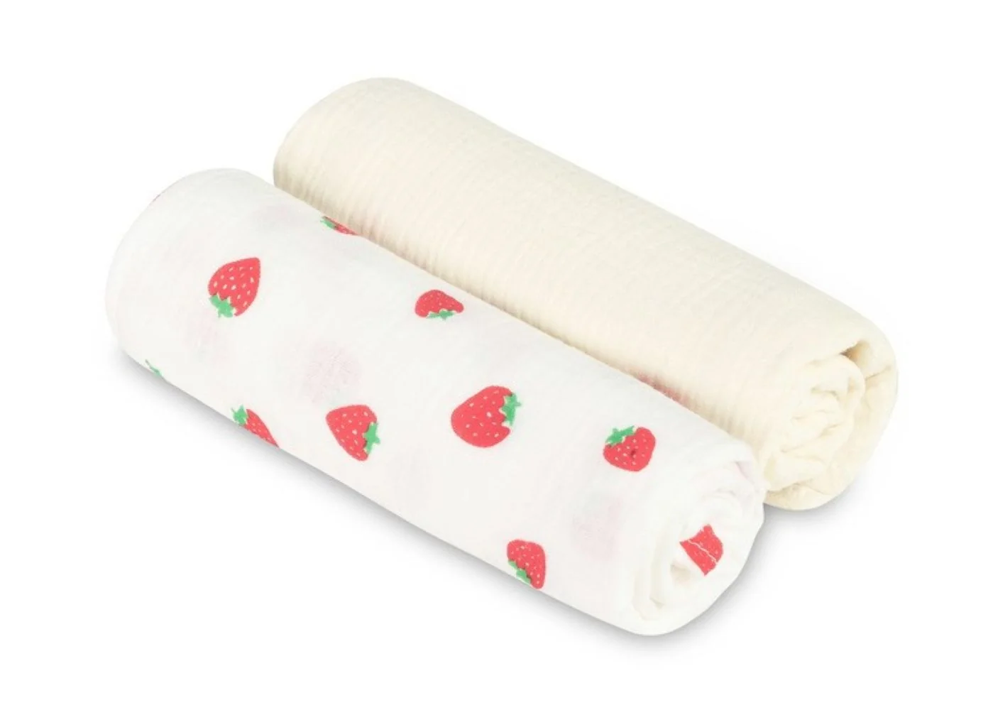 SENSILLO Mušelínové pleny krešované 60×75 cm Strawberry Cream – sada 2 ks