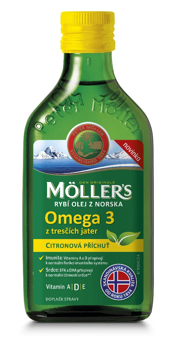 Mollers Omega 3 Rybí olej Citron 250 ml