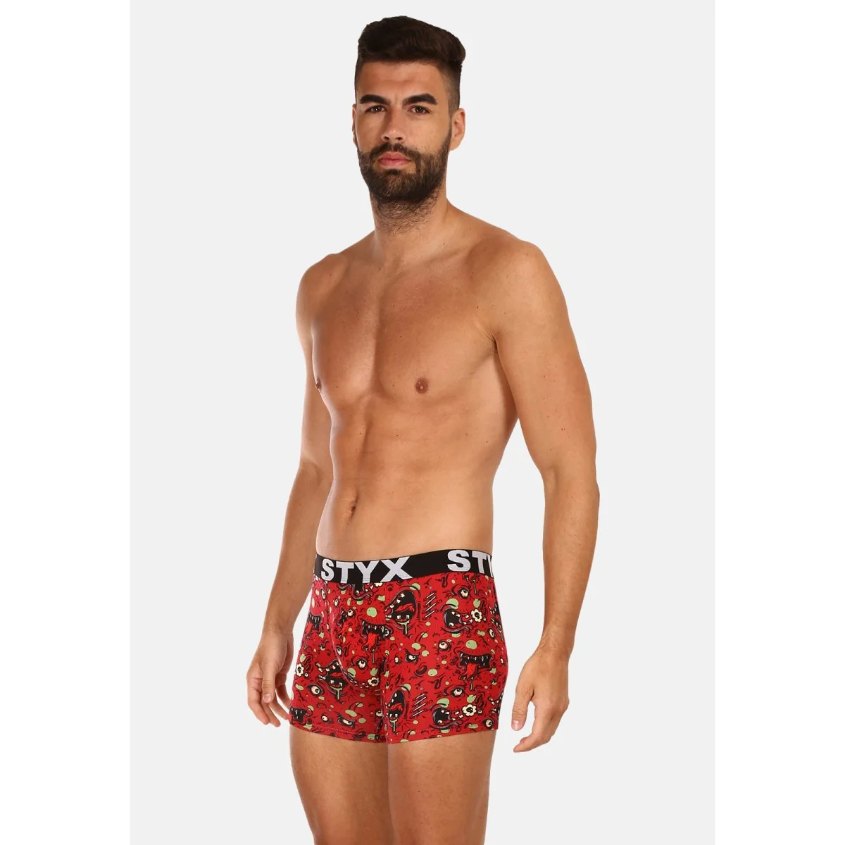 Styx Pánské boxerky long art sportovní guma zombie (U1451) S