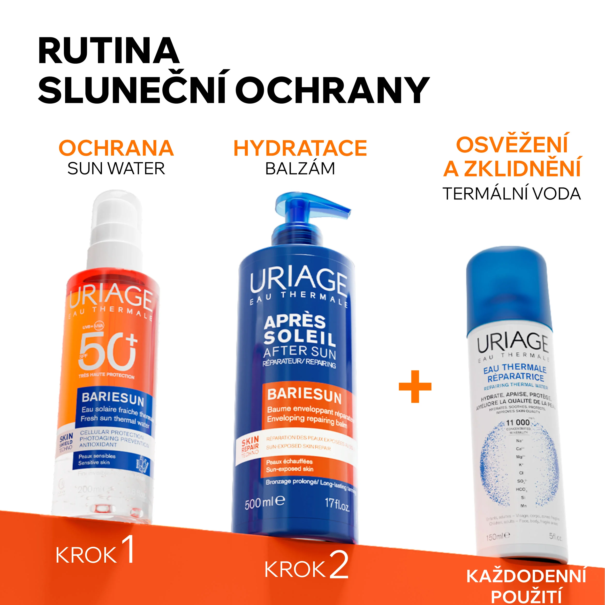 Uriage Bariésun Sun Water SPF50+ sprej 200 ml