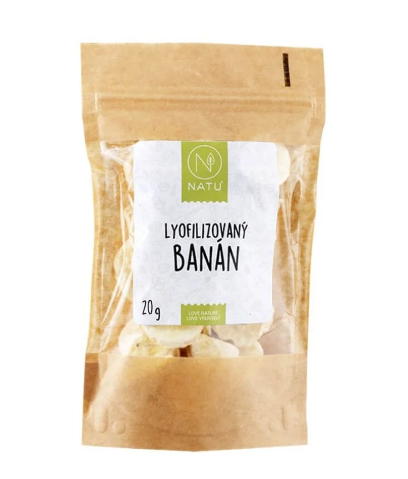 NATU Lyofilizovaný banán plátky 20 g