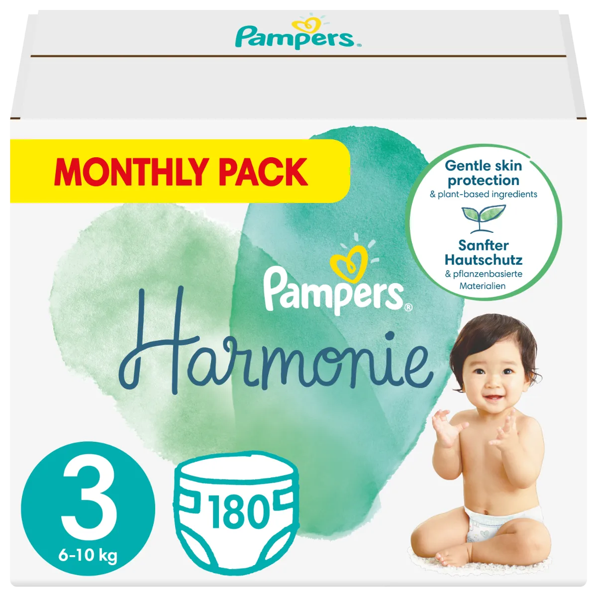 Pampers Harmonie vel. 3 6–10 kg dětské pleny 180 ks