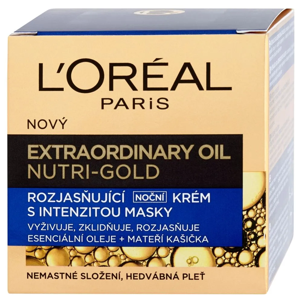 Loréal Paris Nutri-Gold Rozjasňující noční krém s intenzitou masky 50 ml