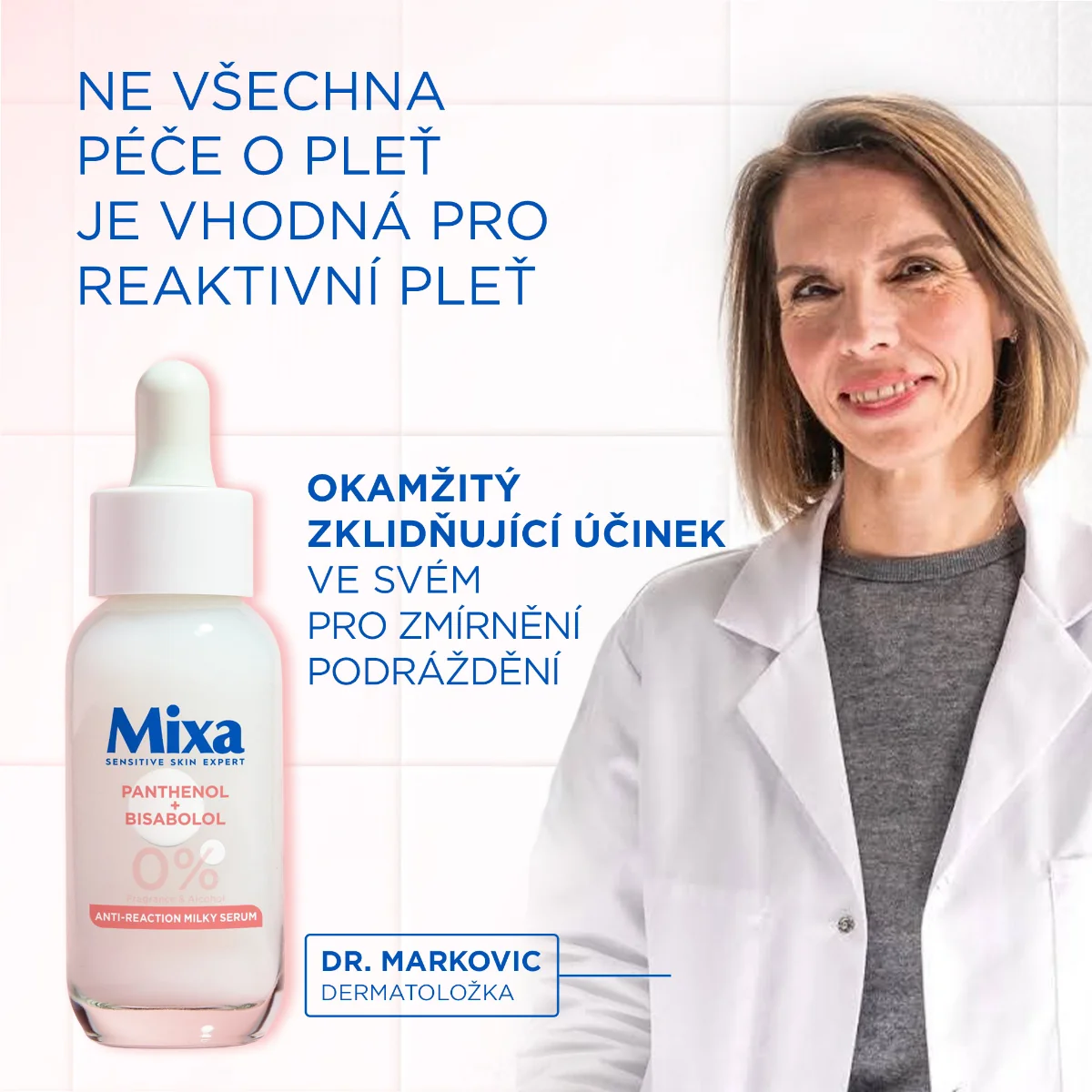 Mixa Anti-Reaction Zklidňující mléčné sérum s panthenolem 30 ml