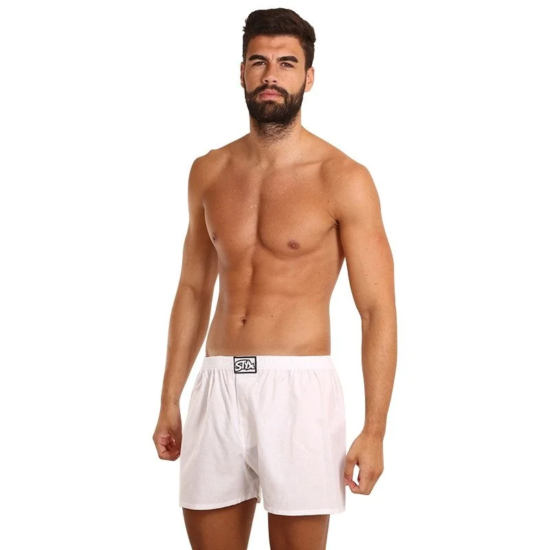 Styx Pánské trenky klasická guma bílé (A1061)  XL