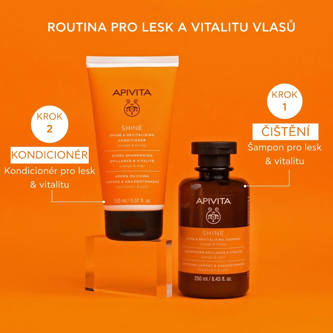 APIVITA Shine & Revitalizing kondicionér pro lesk a oživení 150 ml