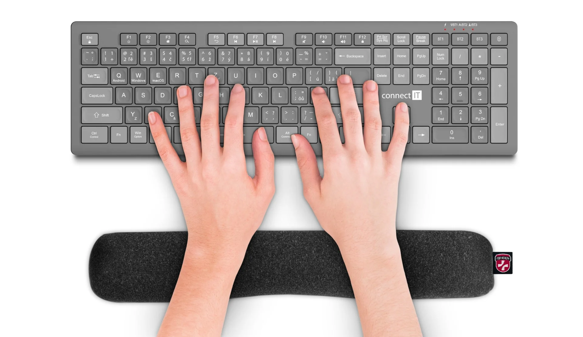 Connect IT For Health zápěstní opěrka před klávesnici plněná kuličkami