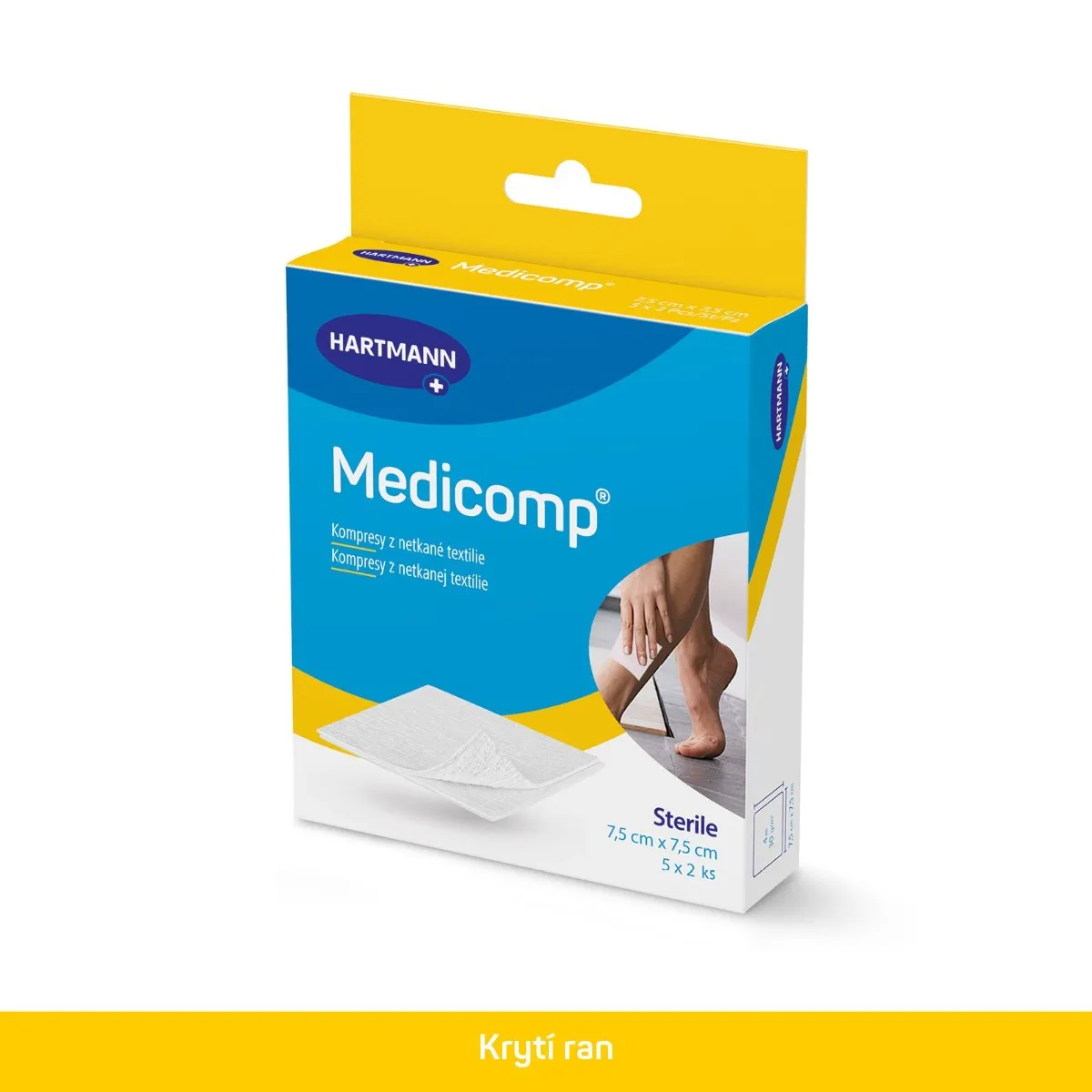 Medicomp Kompres sterilní 7,5 x 7,5 cm 10 ks